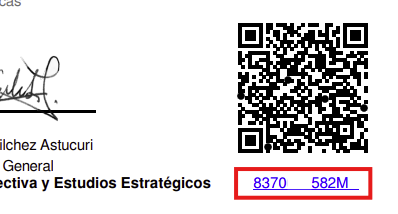 Ejemplo de código de verificación